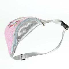 Sequins Unicorn Waist Bag Fanny Pack Girls Shoulder Belt Kids Phone Pouch
