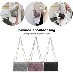 Sequins Underarm Shoulder Bag Female Leather Party Wedding Purses Handbag