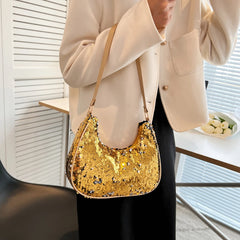 Sequins Women Shoulder Bags Handbags Casual Small Top-Handle Shoulder Bags