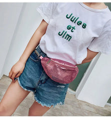 Sequins Waist Pack Chain Belt Bag Leg Bag Phone Pouch Bags