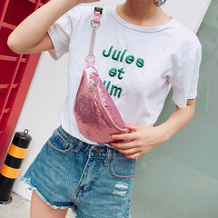 Sequins Waist Pack Chain Belt Bag Leg Bag Phone Pouch Bags