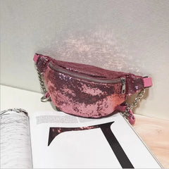 Sequins Waist Pack Chain Belt Bag Leg Bag Phone Pouch Bags