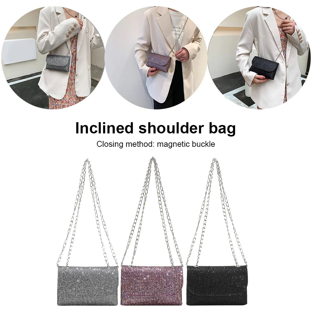 Sequins Clutch Evening Bag Crossbody Handbag