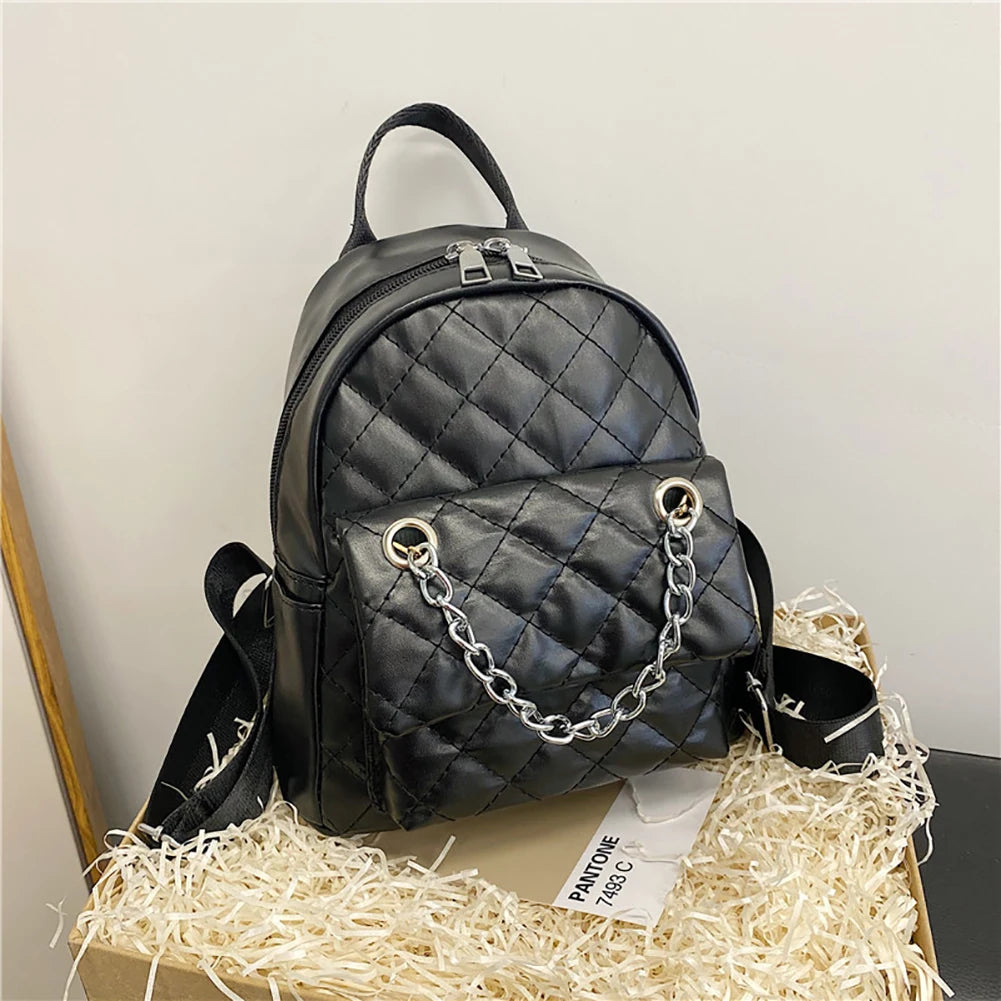 Shoulder Backpack Students Tote Schoolbag Leather Girl Travel Crossbody Bags