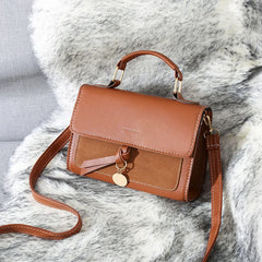 Women's PU Leather Shoulder Bag Crossbody Handbag Vintage Square Purse