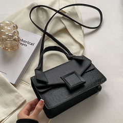 PU Leather Shoulder Bag Top-handle Knot Handle Women