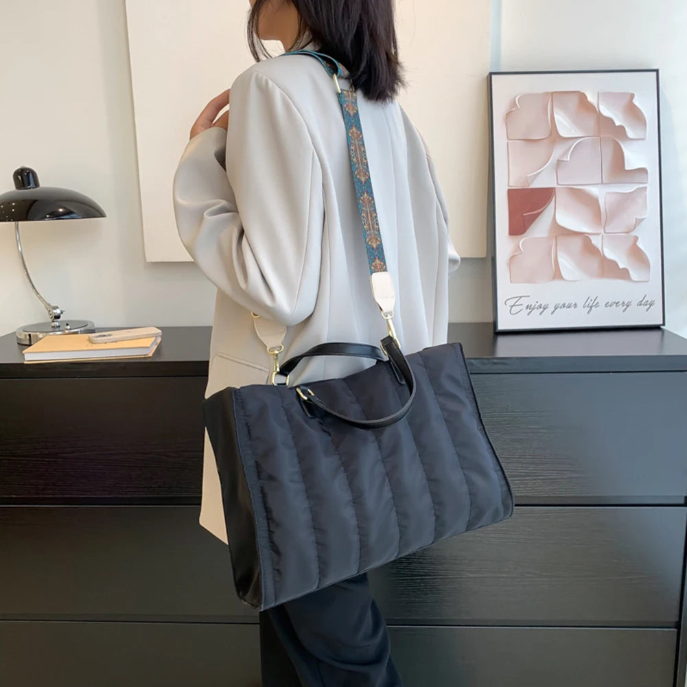 Large Capacity Women Shoulder Handbag Soft Portable for Travel