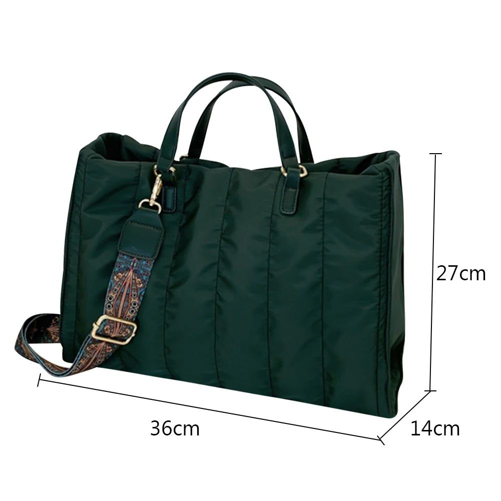 Large Capacity Women Shoulder Bag for Travel Soft Nylon Tote for Ladies