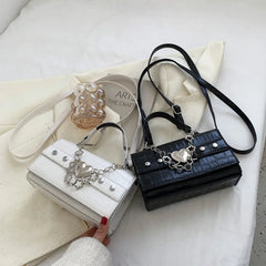 Metal Punk Moto Biker Style Shoulder Bag