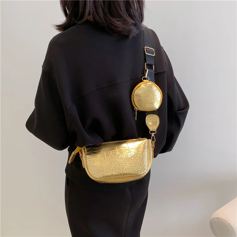 Shoulder Bag Women Casual Crossbody Bags 2 Pc Set Messenger Bags For Women