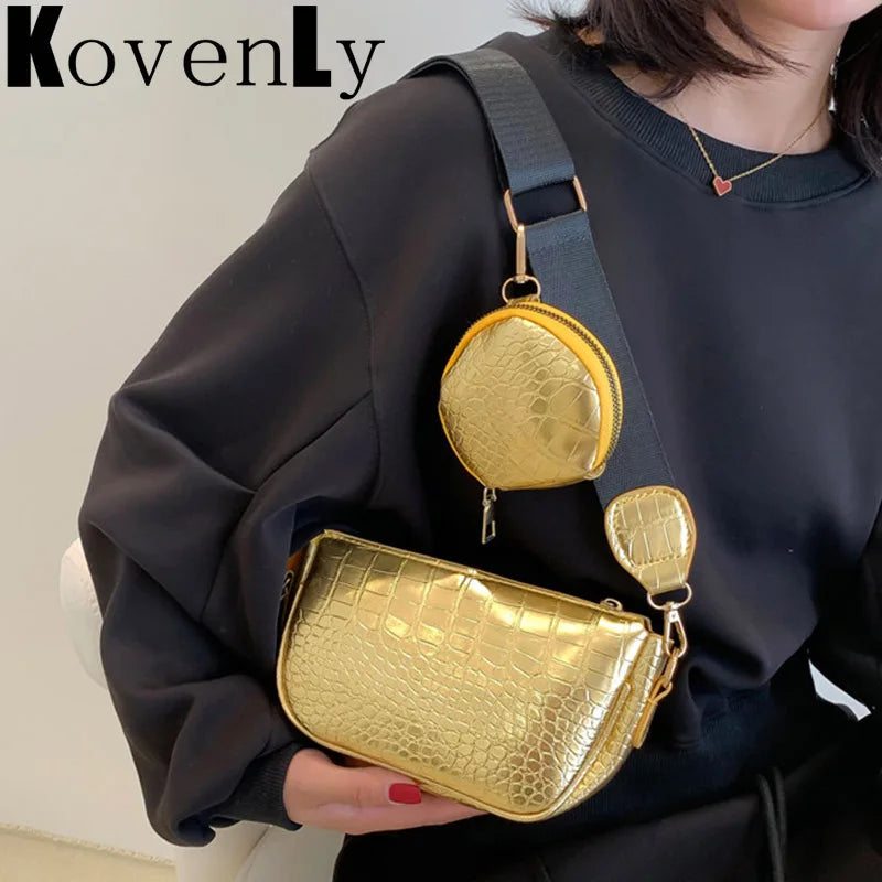 Shoulder Bag Women Casual Crossbody Bags 2 Pc Set Messenger Bags For Women