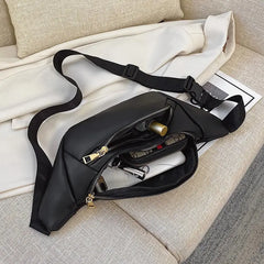 Women's Casual Shoulder Bag Pu Leather Waist Bag Female Fanny Bag