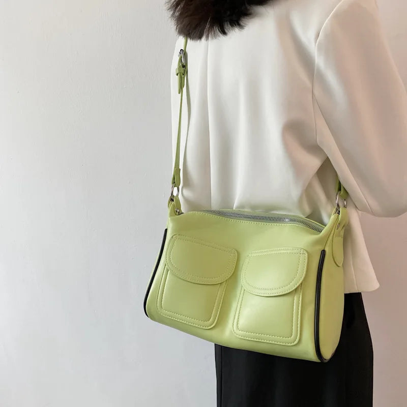 Women's Summer Shoulder Bag Soft PU Leather Crossbody Handbag