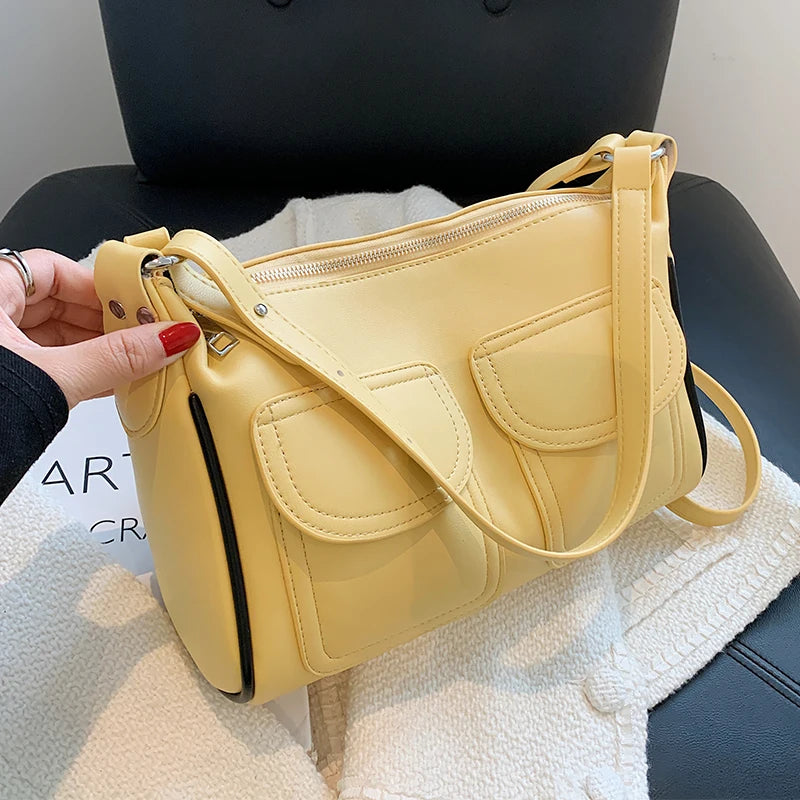 Women's Summer Shoulder Bag Soft PU Leather Crossbody Handbag