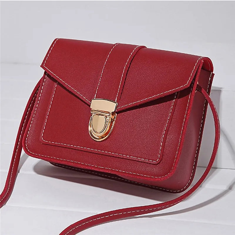 Leather Shoulder Messenger Bag For Girl Ladies Phone Purse Small Crossbody Bags
