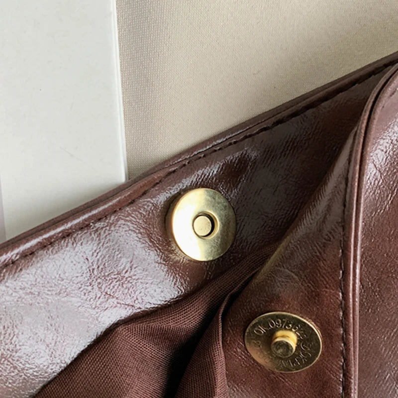Women's PU Leather Shoulder Bag Large Capacity Tote Solid OL Style