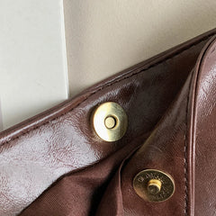 Women's PU Leather Shoulder Bag Large Capacity Tote Solid OL Style