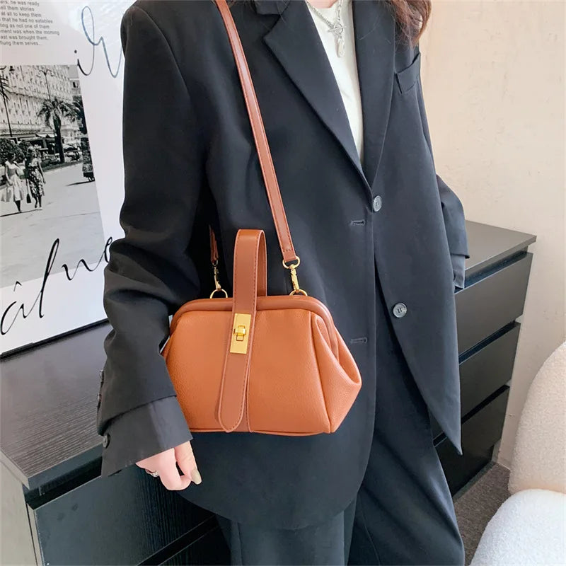 Women Pu Leather Shoulder Bag Crossbody Small Casual Shopper Purses