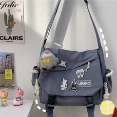 Anime Shoulder Bag for School Teens Crossbody Canvas Hip
