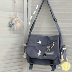 Anime Shoulder Bag for School Teens Crossbody Canvas Hip