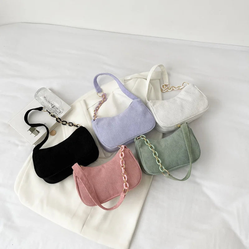 Casual Corduroy Crossbody Bag for Women
