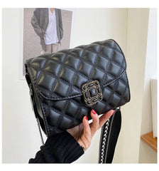 Shoulder Crossbody Bag for Women Pu Leather Lingge Pattern