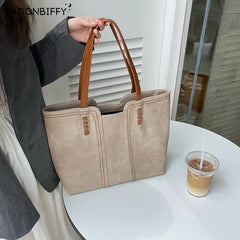 Shoulder Crossbody Bags Big Capacity Female Bucket Tote PU Leather Handbags