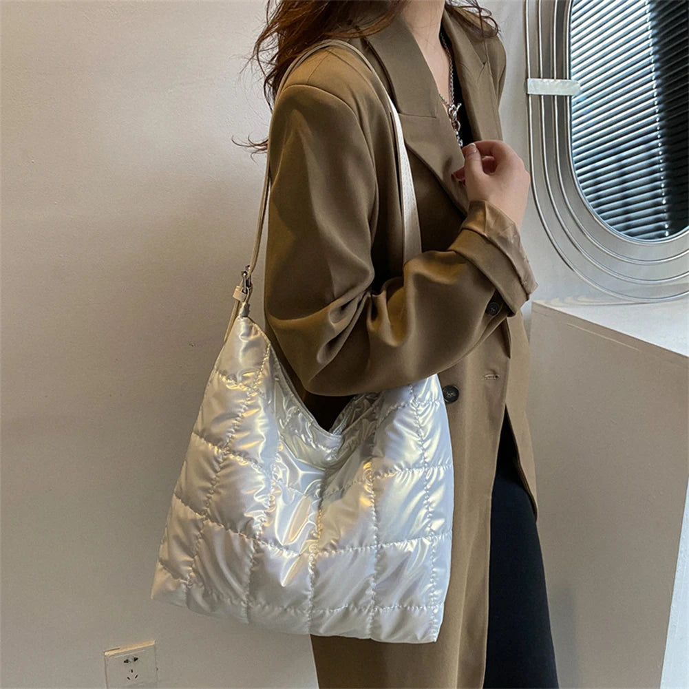 Large-capacity Cotton Padded Shoulder Handbag