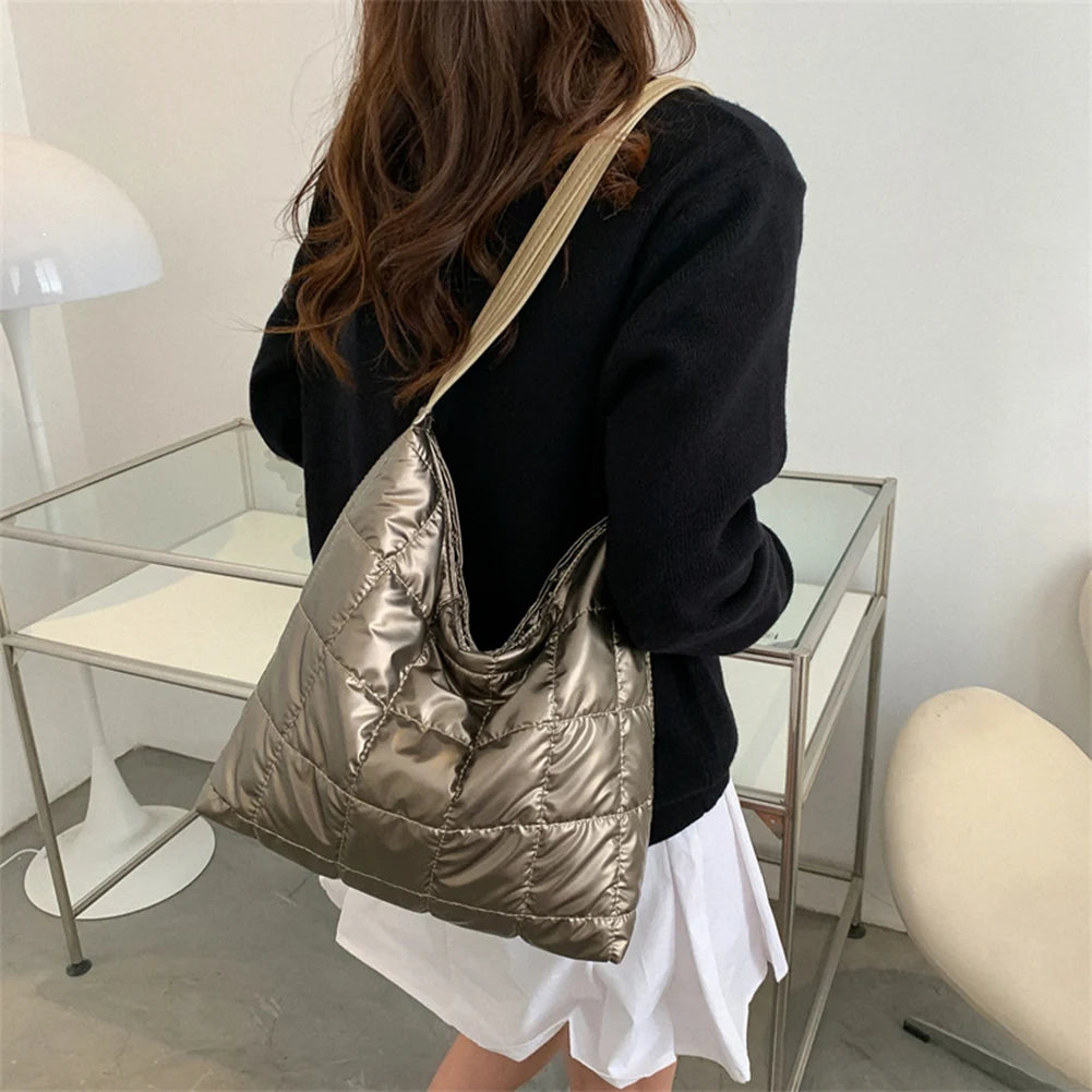 Large-capacity Cotton Padded Shoulder Handbag