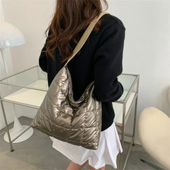 Large-capacity Cotton Padded Shoulder Handbag