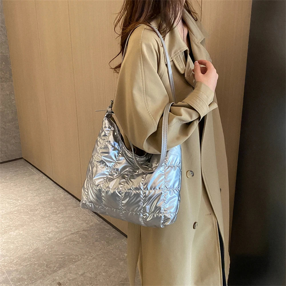 Large-capacity Cotton Padded Shoulder Handbag