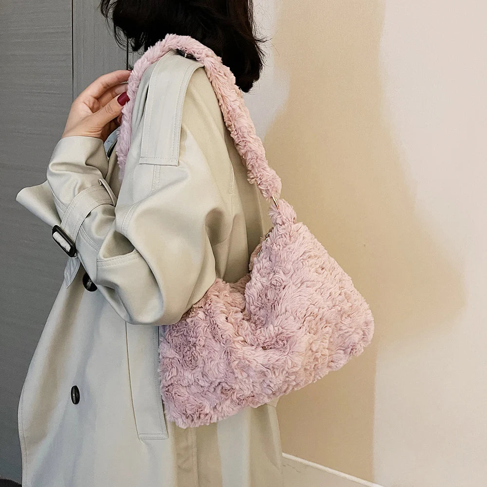 Retro Warm Autumn Winter Top-handle Shoulder Handbag