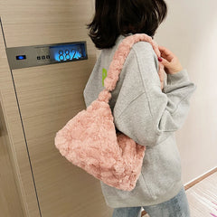 Retro Warm Autumn Winter Top-handle Shoulder Handbag