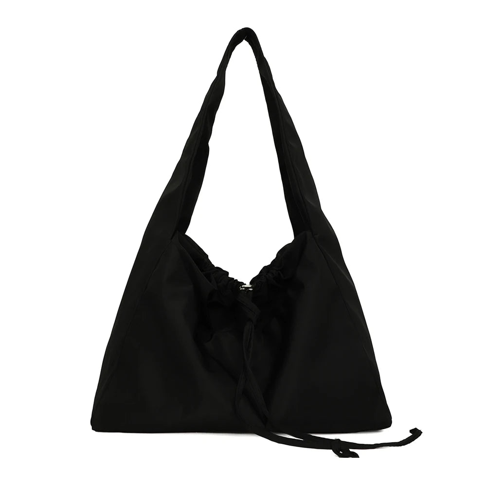 Solid Shoulder Messenger Bag Large Capacity Portable Satchel
