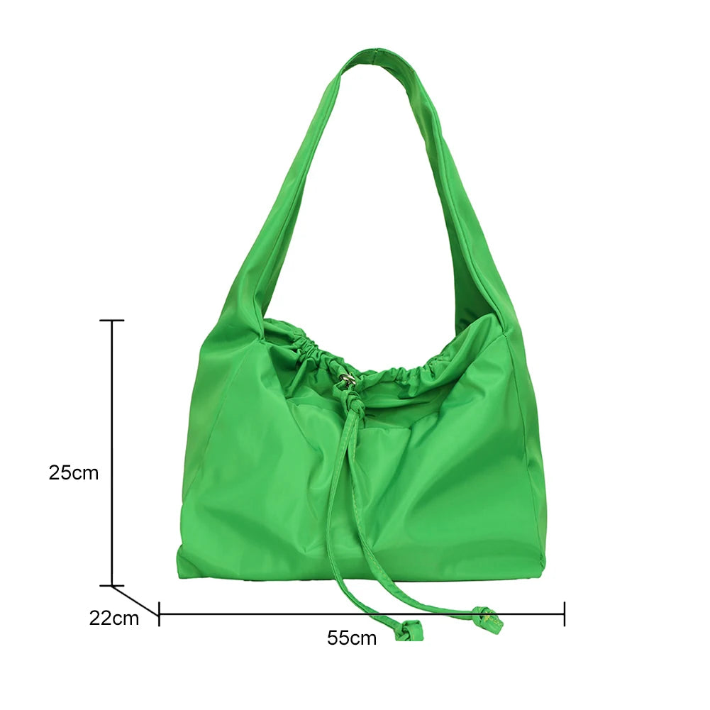 Solid Shoulder Messenger Bag Large Capacity Portable Satchel