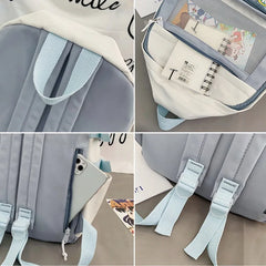 Large Capacity Girls School Backpack with Shoulder Strap