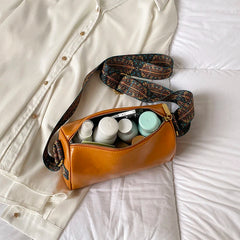 Barrel Shaped Handbags PU Leather Women's Handbags Female Shoulder Crossbody Bag