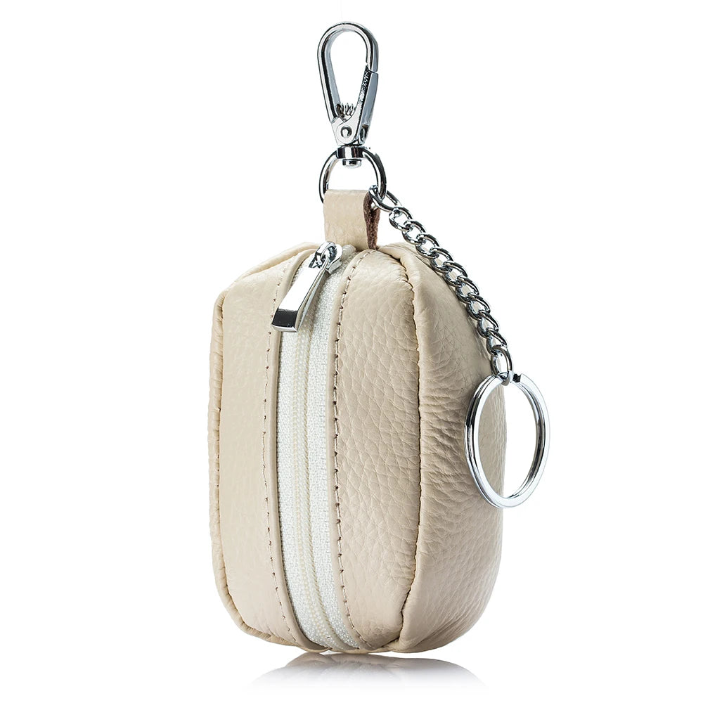 Men's Soft Leather Key Holder with Keychain Ring