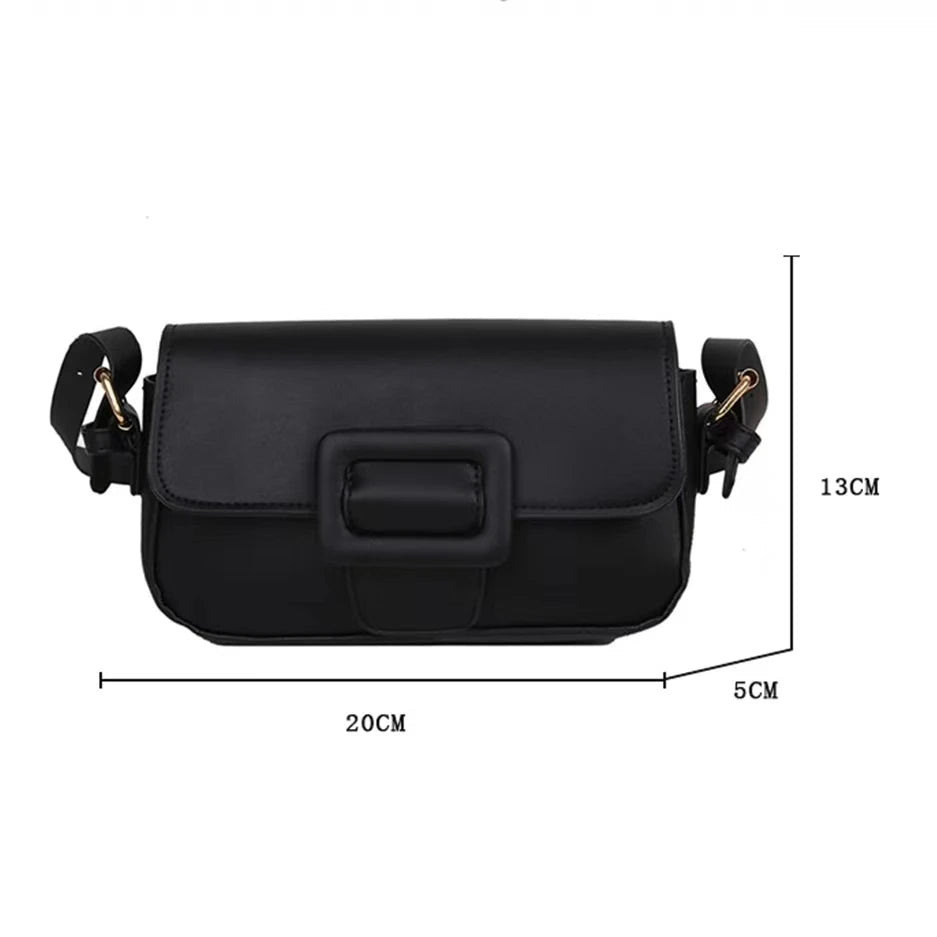 Flap Shoulder Bags For Women PU Leather Underarm Bags Candy Armpit Bag
