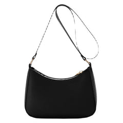 PU Leather Shoulder Bag Women Casual Zipper Underarm Bag