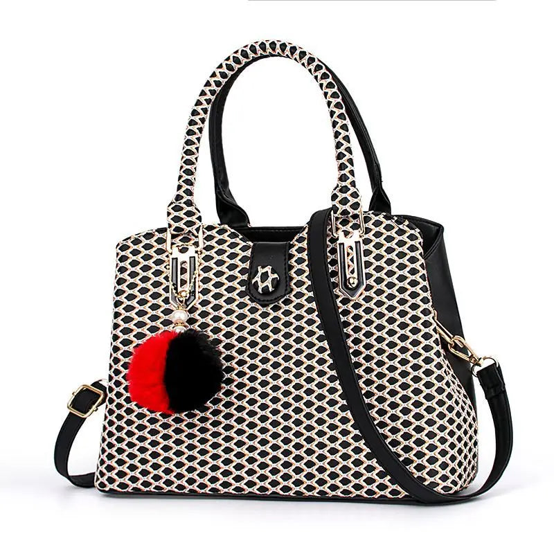 PU Shoulder Bag Women Messenger Handbag Female Bag with Pendant