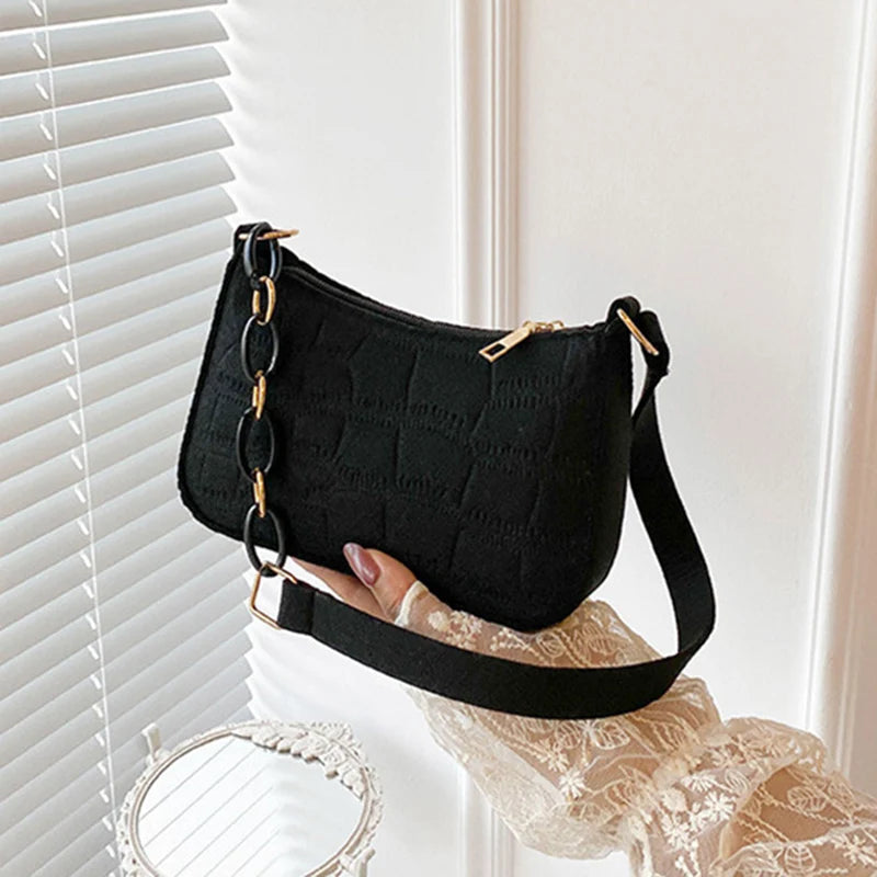 Women's Shoulder Bag Messenger Handbags Purse PU Leather Small Underarm Bag