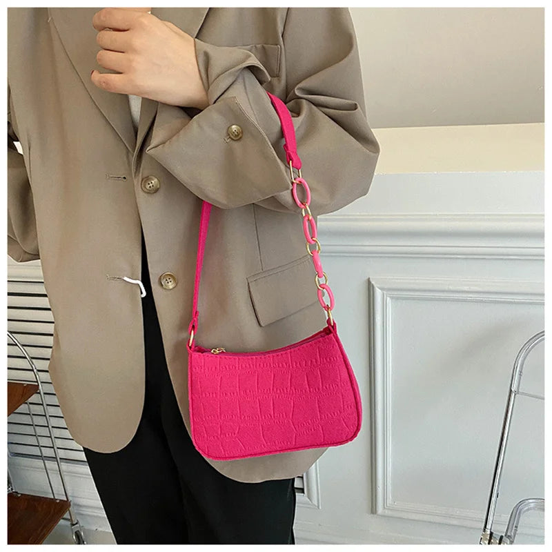Women's Shoulder Bag Messenger Handbags Purse PU Leather Small Underarm Bag