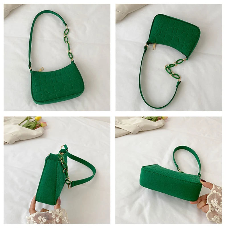 Women's Shoulder Bag Messenger Handbags Purse PU Leather Small Underarm Bag