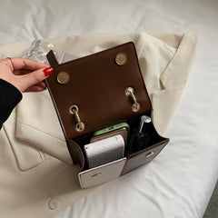 Panelled Crossbody Bag Ladies Flap Messenger Bag Female Handbag