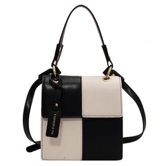 Panelled Crossbody Bag Ladies Flap Messenger Bag Female Handbag