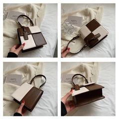 Panelled Crossbody Bag Ladies Flap Messenger Bag Female Handbag