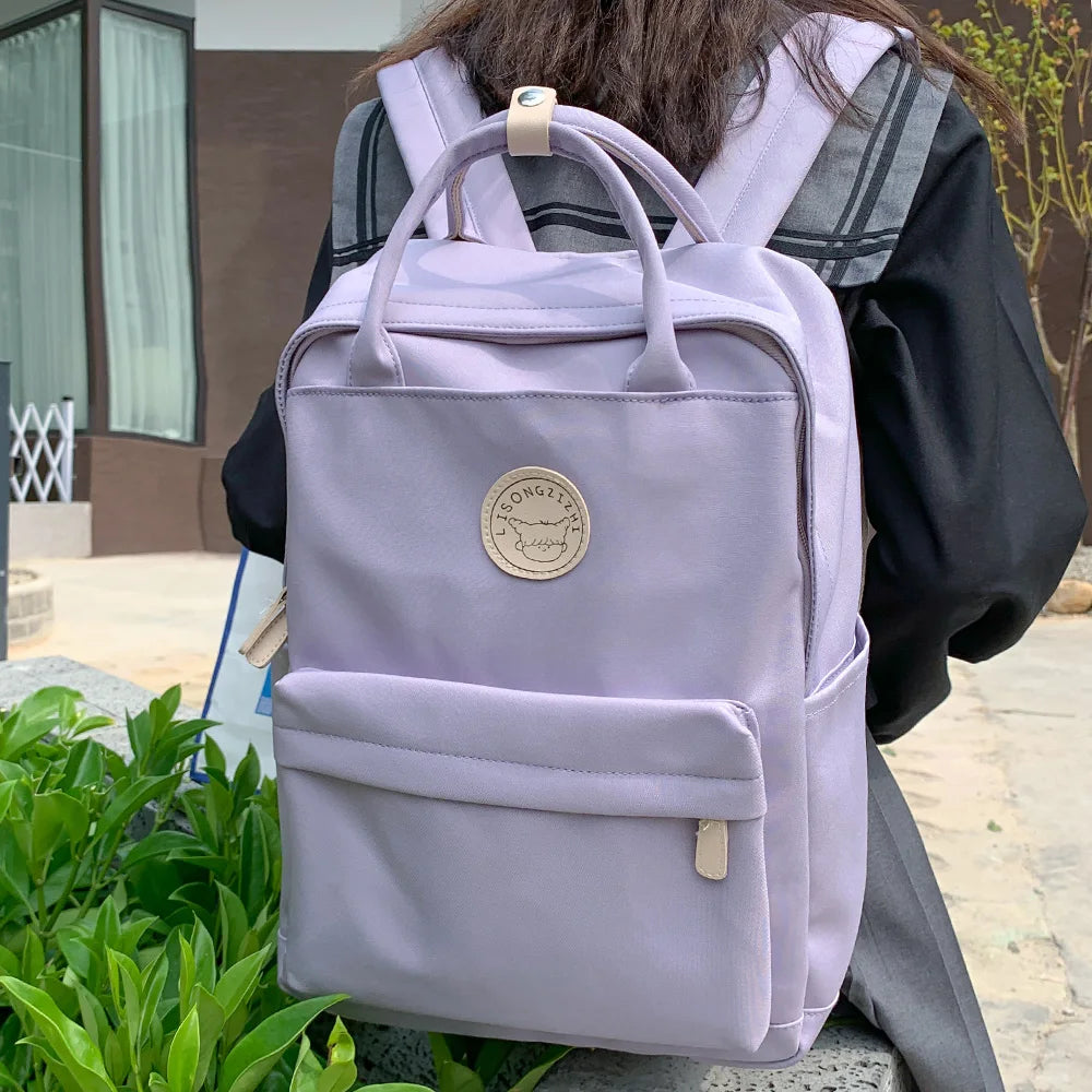 Girls Waterproof Schoolbag Large Capacity Notebook Backpack