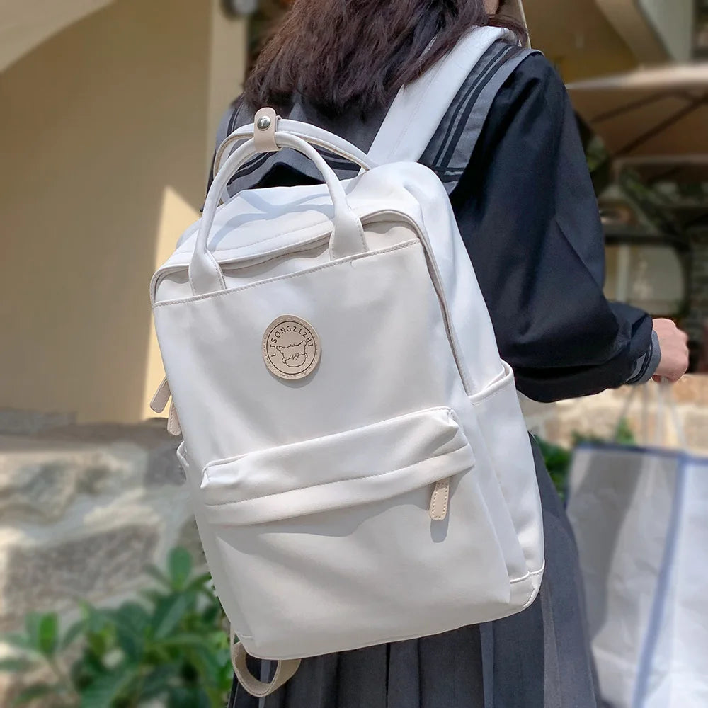 Girls Waterproof Schoolbag Large Capacity Notebook Backpack
