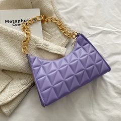 Plaid PU Leather Shoulder Bag for Women